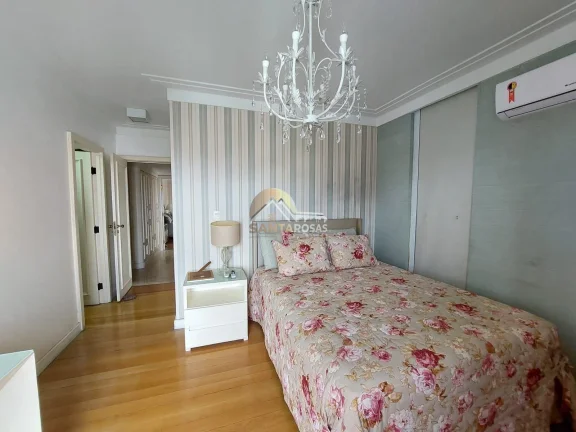 Imagem Apartamento mobiliado de 278m² 1 por andar, 3 suítes, andar alto e vista mar. Varanda gourmet clim