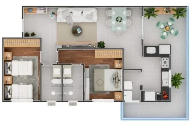 Imagem Apartamento para Venda em Mongaguá, Centro, 2 dormitórios, 1 suíte, 1 banheiro, 1 vaga