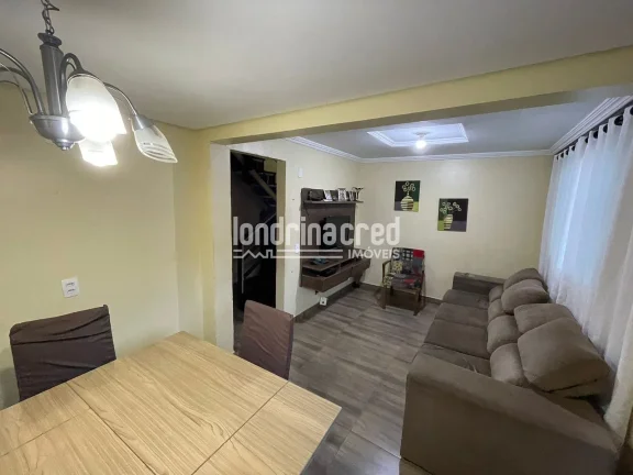 Imagem Casa térrea com 3 quartos, condomínio com portaria 24h, salão de festas e playground em Londrina
