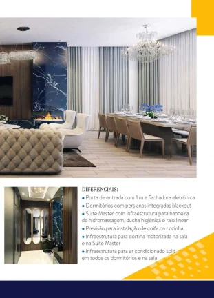 Imagem Lançamento: Apartamento no EDIFÍCIO LONDON RESIDENCE no Bairro Coqueiral em Cascavel - 178.63m² com portaria 24h