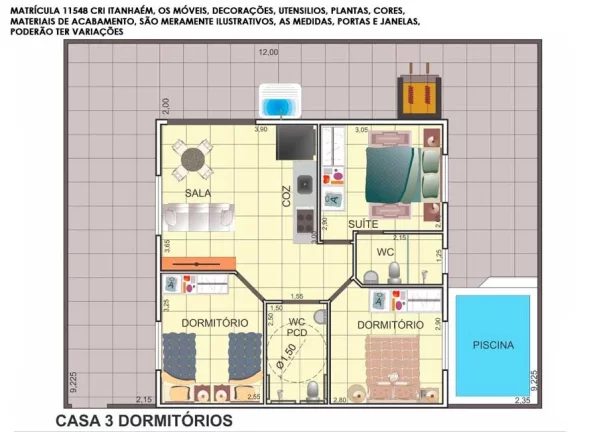 Imagem Casa de Condomínio com 1 dorm, Cibratel II, Itanhaém - R$ 189 mil, Cod: 1407