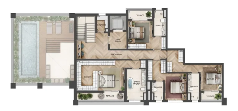 Imagem O design contemporâneo e a sofisticação se unem em um empreendimento que é mais do que um espaç...