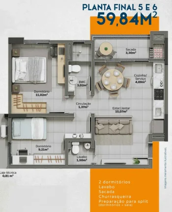 Imagem Apartamento na planta no Lídia Duarte em Camboriú.
