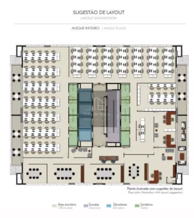 Imagem Sala Coml com 254 m² vão livre Icon Berrine