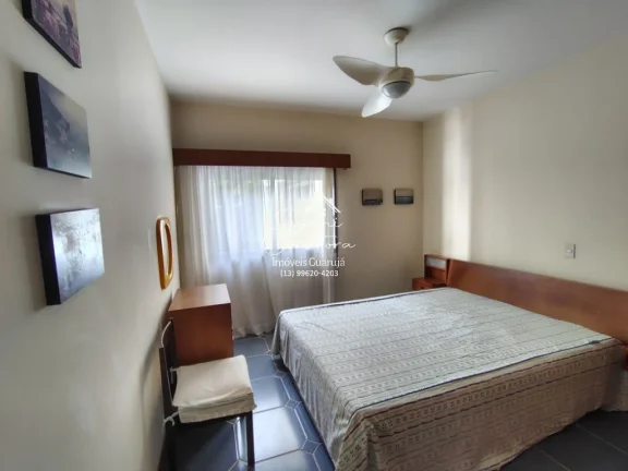 Imagem Apartamento com vista para o mar e lazer, 3 quartos com suíte e 2 vagas na Pitangueiras, Guarujá-SP - 165m² de área.