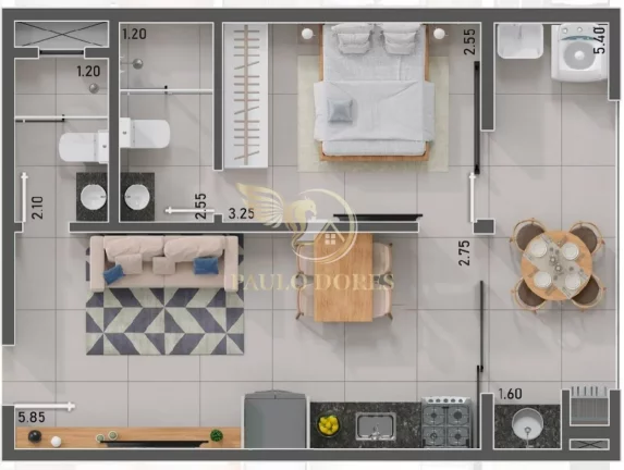 Imagem APARTAMENTO DE 1 DORMITÓRIO NA PRAIA DAS TONINHAS EM UBATUBA-SP