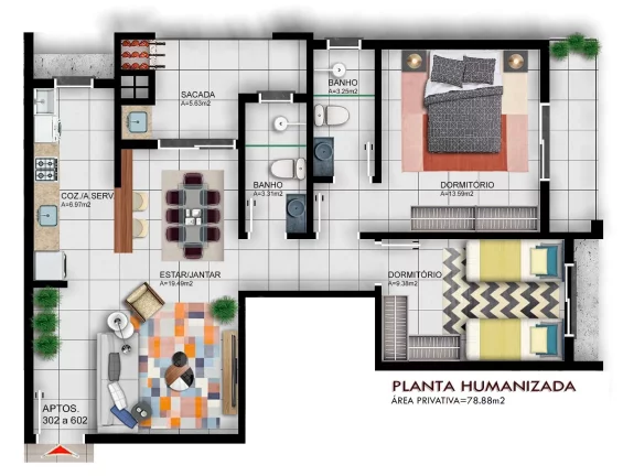 Apto 02 quartos novo com garagem para venda em camobi no ed Estelar