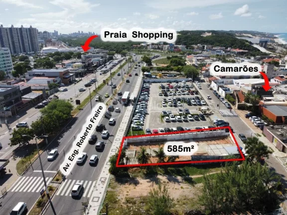 Imagem Terreno comercial à venda ou locação em Ponta Negra - 585m² de visibilidade e localização estratégica - a Av. Eng. Roberto Freire.