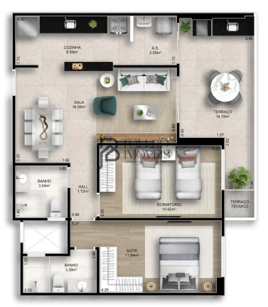 Imagem Lançamento 12/2027: Apartamento a 300m do Mar com 2 Dormitórios e Lazer de Clube!