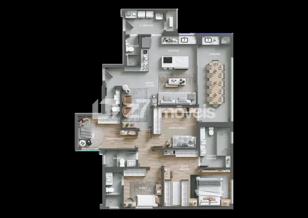 Imagem EVIDENCE PLANEGE - Apartamento Plaenge Alto Padrão em Zona 03, Maringá/PR