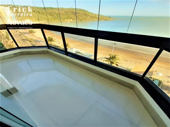 Imagem Apartamento de Frente para o Mar de Alto Padrão Para Alugar Temporada Edifício Maison Classic Avenida Beira Mar Praia do Morro Guarapari