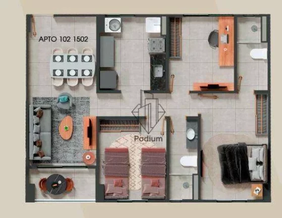 Imagem Apartamentos com varanda/sacada no bairro dos bancários/ Jardim Cidade Universitária-AP2663.