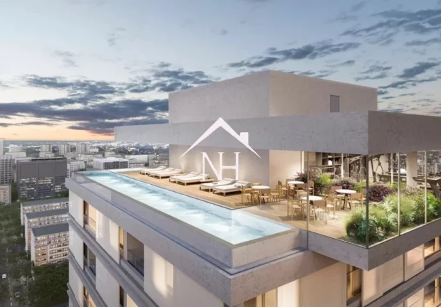 Imagem apartamento de 145m c/ 3 suítes (1 Master), 2 vagas, terraço gourmet, hall privativo, brinquedoteca, piscinas, salão de festas, fitness, spa, solarium