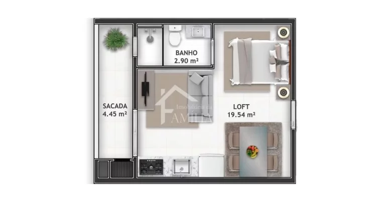 Imagem APARTAMENTO GIARDINO STUDIO SAGUAÇU