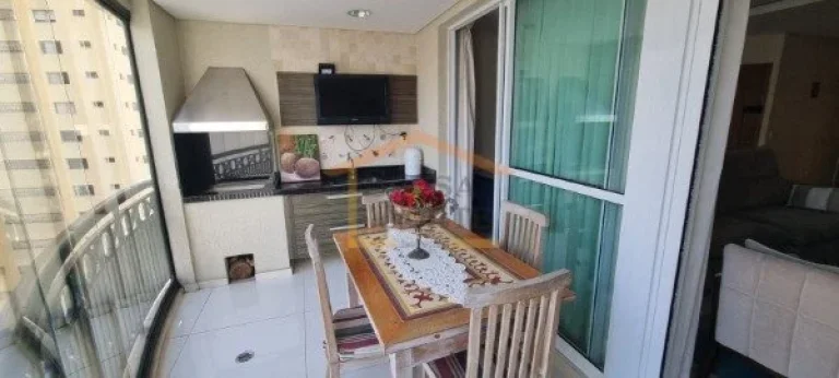 Imagem Apartamento com 129m², dispõe de 3 dormitórios, sendo 3 suites com armários, sala dois ambientes...