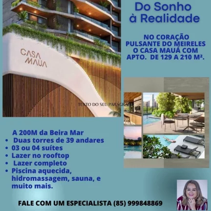 Apartamento para Venda em Fortaleza, Meireles, 4 dormitórios, 3 suítes, 4 banheiros, 2 vagas