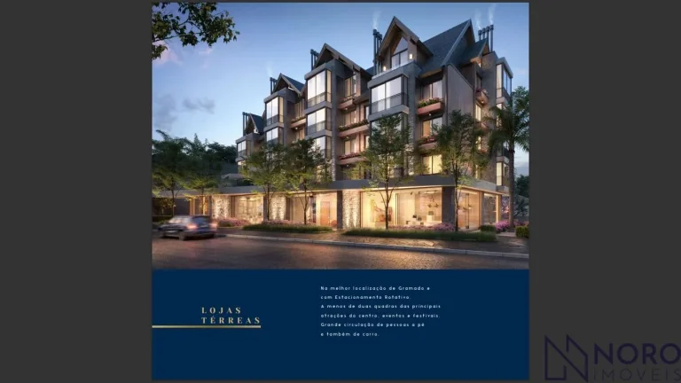 Imagem Gramado Centro a 2 quadras da Rua Coberta, sendo apartamento com 2 suítes com g