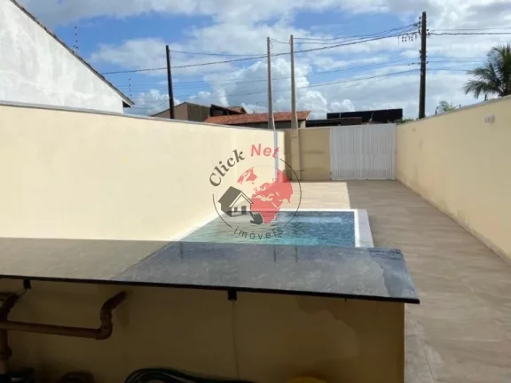 Imagem Casa Terrea , Nova sem uso prox a Praia 2 dorms c suite , quintal e piscina , 4 vagas ,bairro Gaivota,