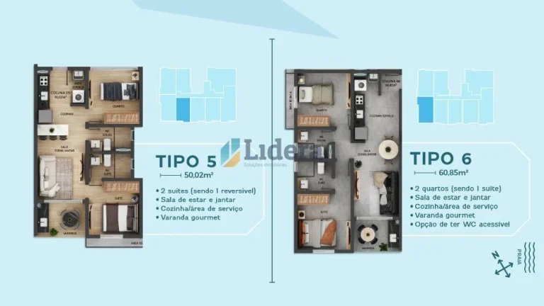 Imagem Apto - 3 Quartos - 1 Suíte - 81,03 m² - Intermares, Cabedelo/PB