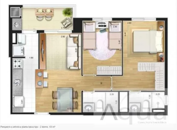 Imagem Apartamento para Venda em Santo André, Campestre, 2 dormitórios, 1 suíte, 1 banheiro, 2 vagas