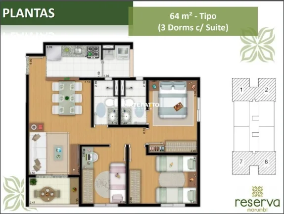 Imagem Apartamento com 2 dormitórios (poderá ter 3) à venda, 69 m2 ,Portal do Morumbi