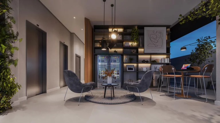Imagem CENTRO!! Studio 53 m². Face Oeste. Entrega junho/26