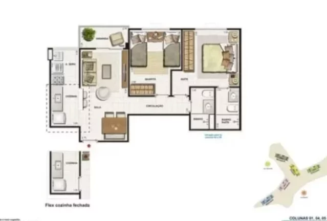 Imagem Apartamento à venda em Niterói, Maria Paula, com 2 quartos, 60m2