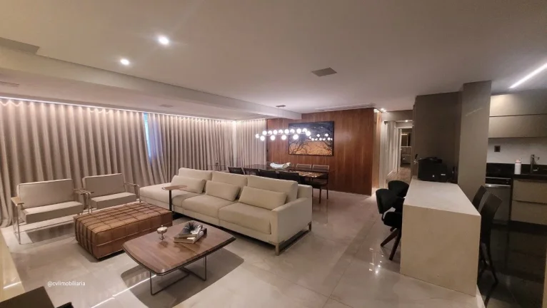 Viva com sofisticação neste esplêndido apartamento todo decorado e luxuoso com área privativa de...