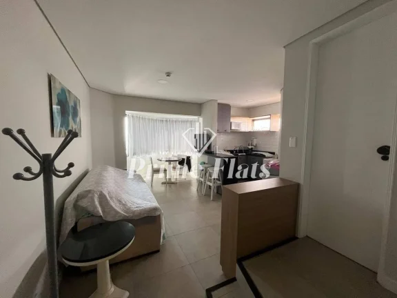 Imagem Flat disponível para venda no Hotel Paulista Wall Street na Bela Vista, com 55m², 1 dormitório e 1 vaga de garagem