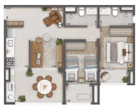 Imagem APARTAMENTO RESIDENCIAL em São Paulo - SP, Jardim das Acácias