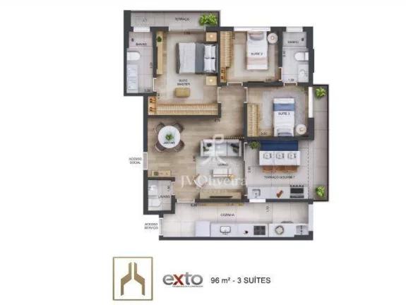 Imagem Apartamento com 3 suítes à venda, 96 m² por R$ 1.600.000 - Vila Progredior - São Paulo/SP