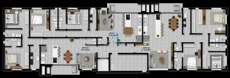 Imagem Apartamento 3 dormitórios à venda Nossa Senhora das Dores Santa Maria/RS
