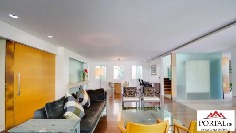 Imagem Casa maravilhosa a venda no Belvedere em Belo Horizonte, construída em área equivalente a 2 lotes, área de lazer com piscina aquecida