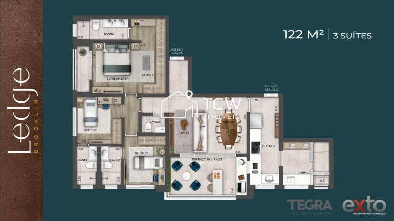 Imagem Apartamento à venda no bairro Brooklin - São Paulo/SP, Zona Sul