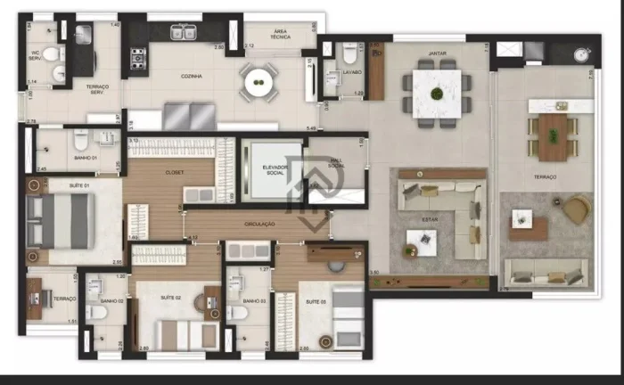 Imagem Apartamento em Brooklin, São Paulo/SP