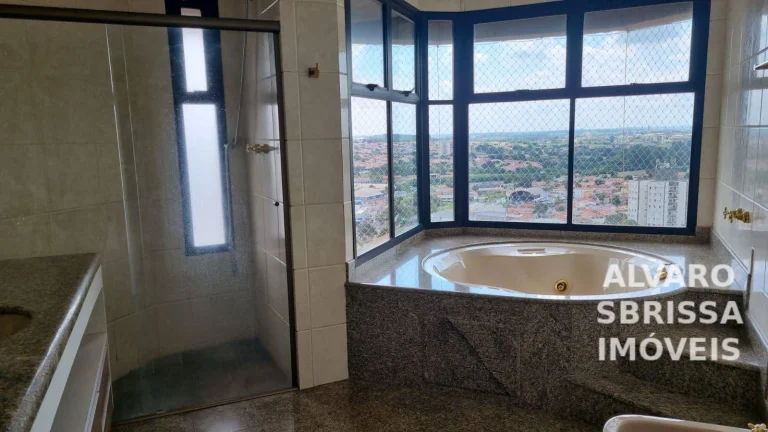 Imagem Apartamento com 4 vagas, 4 dormitórios sendo 2 suítes, todos com armários, portas balcões, venezianas automáticas e lindas vistas. 287m2. 1 por andar