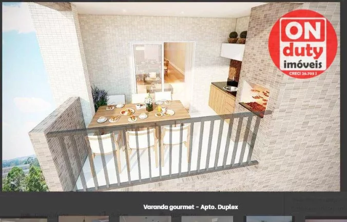 Imagem Maravilhoso Apartamento Duplex com 3quartos à venda, 128 m² por R$ 959.500 - Encruzilhada - Santos/SP