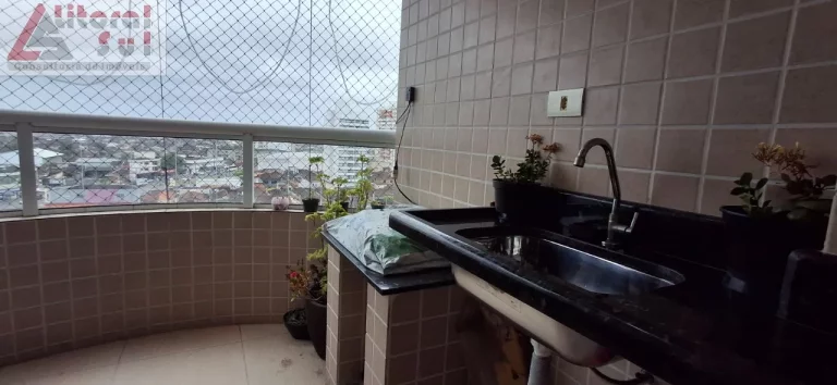Imagem Imperdível oportunidade: Apartamento à venda em Praia Grande-SP, bairro Ocian, 2 quartos, 1 suíte, 2 salas, 2 banheiros, 1 vaga.