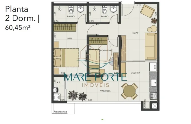 Imagem REPASSE APARTAMENTO 2 DORMITÓRIOS EM CONDOMÍNIO ESTILO RESORT!
