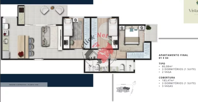 Imagem Apartamento com 2 dormitórios à Venda na Vila Alzira em Santo André