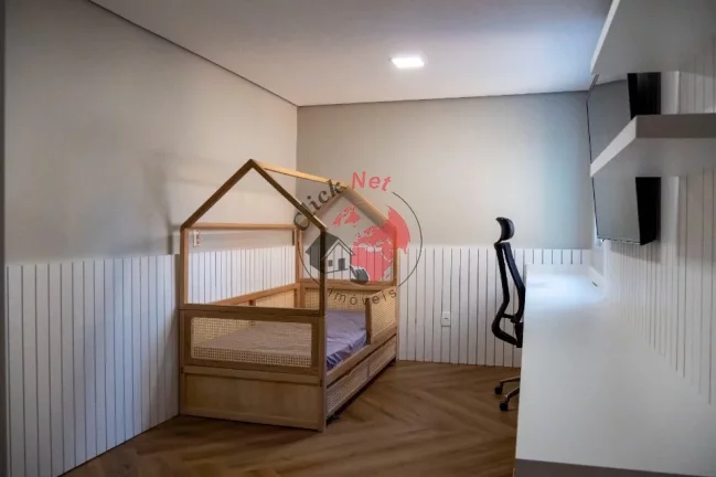 Imagem Sobrado em Condomínio, 190m²,Móveis planejados, 3 suítes ,espaço gourmet, 3 vagas. bairro Jardim em Santo André