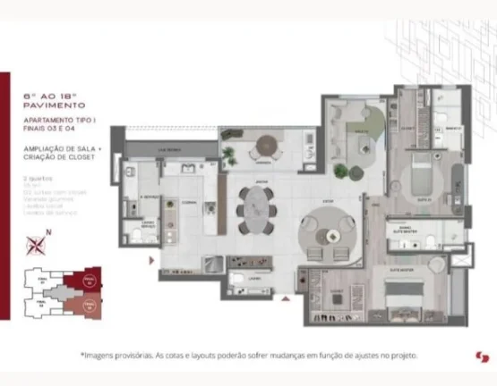 Imagem Apartamento com 3 quartos à venda em Belo Horizonte