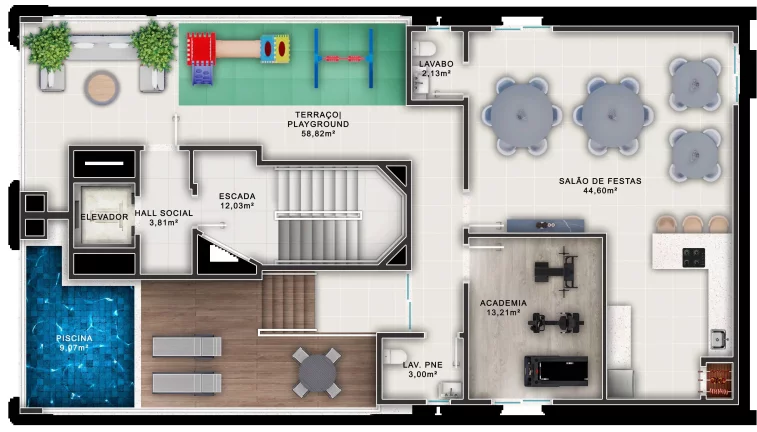 Imagem Apartamento na planta com 2 suítes e 1 vaga de garagem em Camboriú
