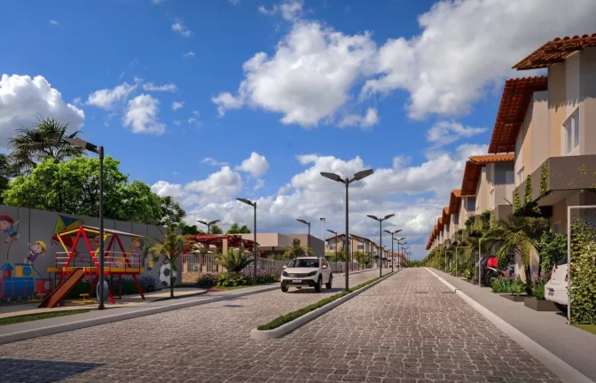 Imagem ÚLTIMAS UNIDADES: casa duplex em construção, 2 dormitórios à venda por R$ 173.000,00 - Condomínio PINHEIRO PARK - Santo Antônio - Teresina/PI