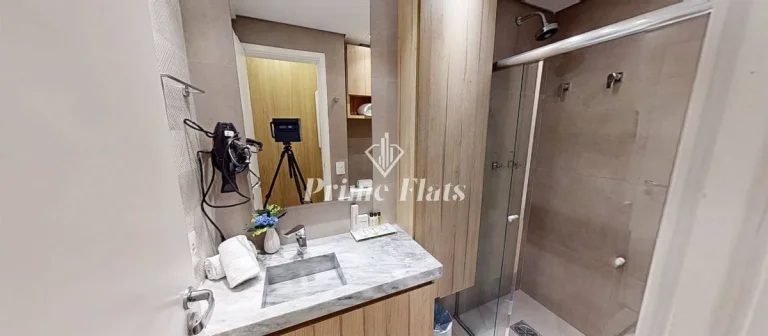 Imagem Flat disponível para venda no Hotel Hampton Park, com 31m², 1 dormitório e 1 vaga