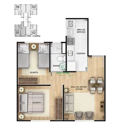 Imagem Apartamento com 2 dormitórios à venda, 39 m² por R$ 220.000,00 - Vila Nova Bonsucesso - Guarulhos/SP