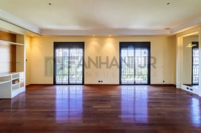 Imagem Com uma área privativa de 315m2, este apartamento luxuoso conta com um espaçoso living para três ambientes, sala de jantar e sala de almoço, além de u