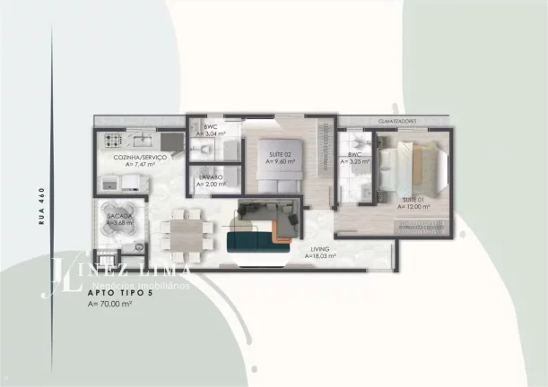 Apartamento para Venda em Itapema, JARDIM PRAIA MAR, 2 dormitórios, 2 suítes, 3 banheiros, 1 vaga