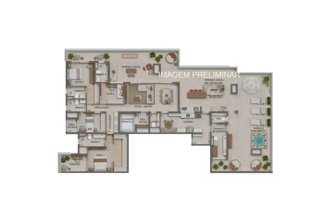 Imagem Apartamento de luxo à venda no Alameda Tatuapé Condomínio Clube Residence, São Paulo-SP, Vila Zilda: 3 quartos, 3 suítes, 4 banheiros, 2 vagas, 147m².