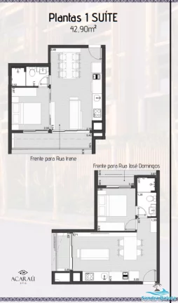 Imagem Apartamento de 1 dormitório (suíte)--Tenório/Ubatuba